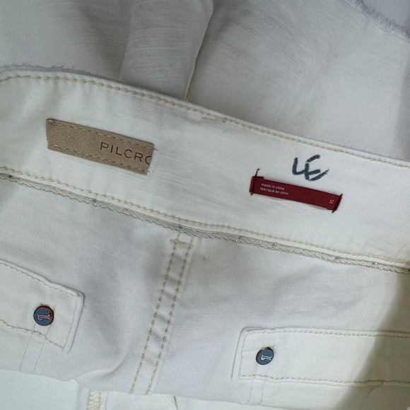 Anthropologie The Wanderer White Denim Cutoff Shorts Size 32 - Picture 6 of 7